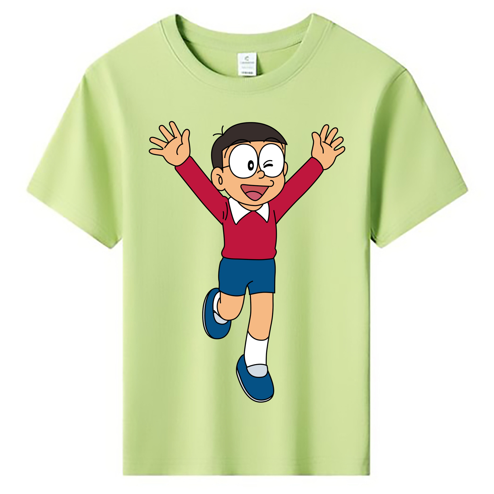 （画像用） ドラえもん 野比 のび太 Doraemon Nobita Nobi 綿100％キッズTシャツ（フロントプリント）